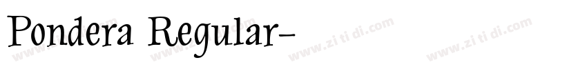 Pondera Regular字体转换